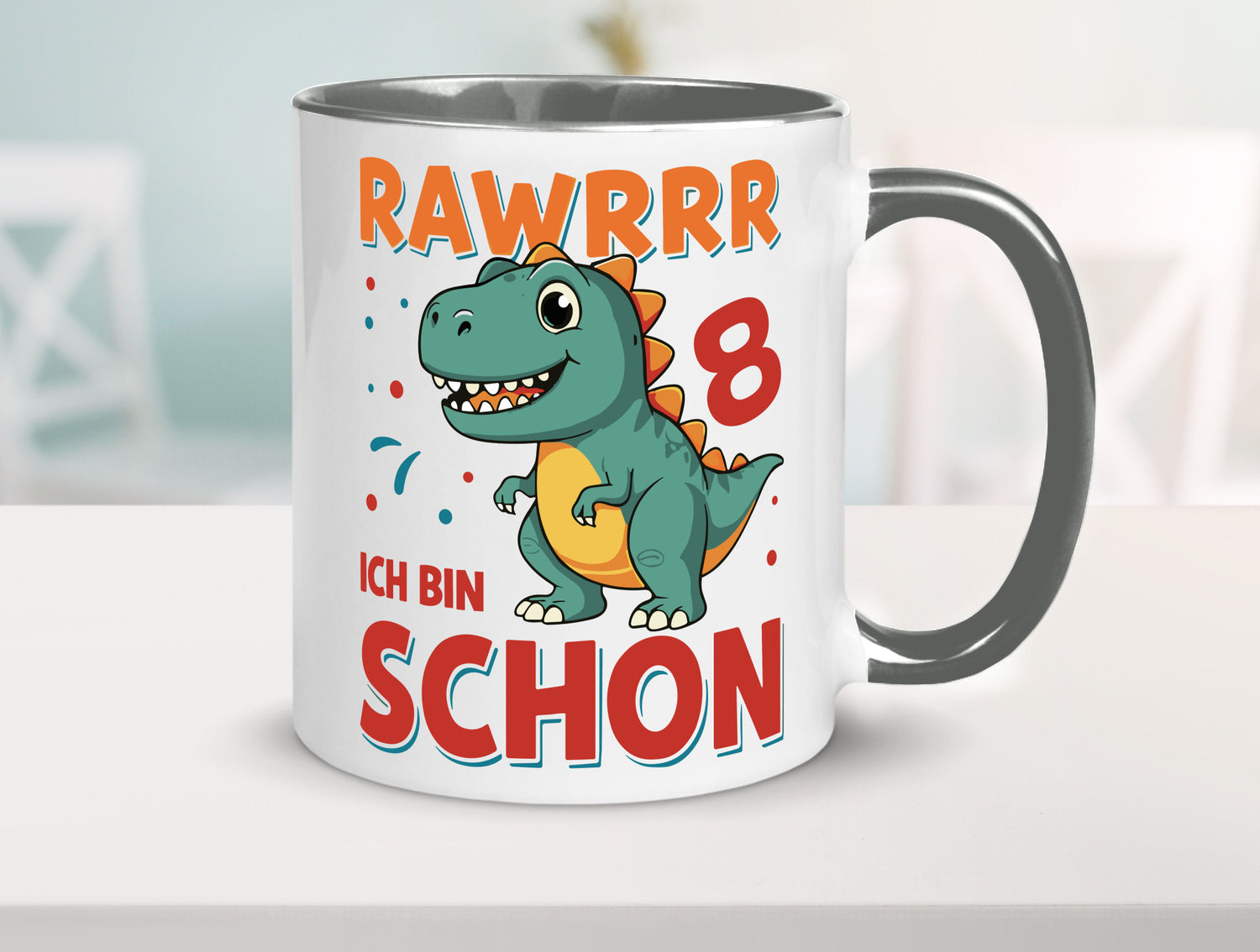 8. Geburtstag | 8 Jahre Raw ich bin schon T-Rex Geschenk Geschenkidee lustiger