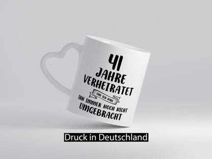 41 Jahre Verheiratet, immer noch am Leben! Geschenk Humor Geschenkidee lustiger