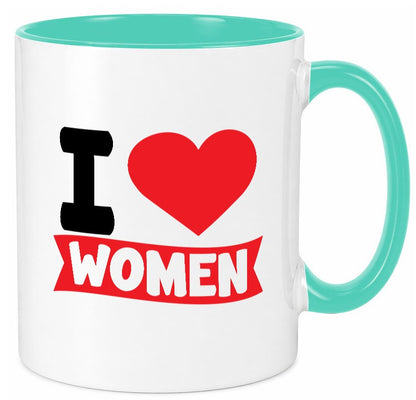 I love woman | Frauen Ich liebe v2 lustig Familie Geschenkidee Geschenk Tasse