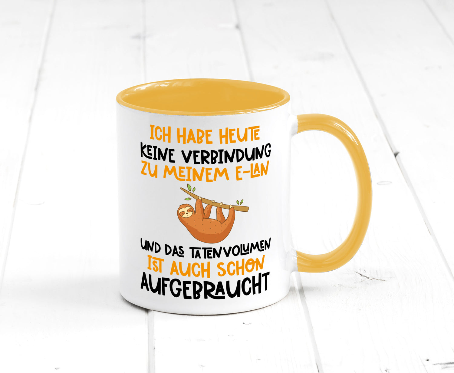 Tatenvolumen aufgebraucht | Spruch Humor Faultier Tierliebhaber Geschenkidee