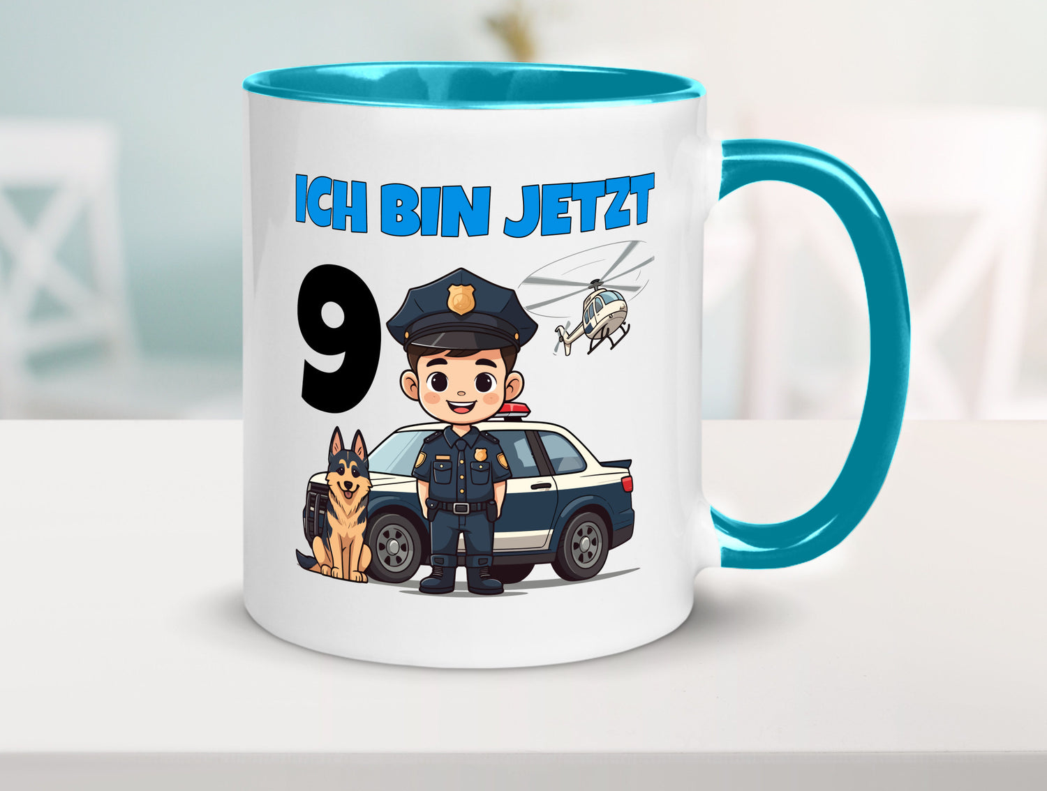 9. Geburtstag | 9 Jahre Polizei Kind Polizeiauto lustig Geschenkidee Geschenk