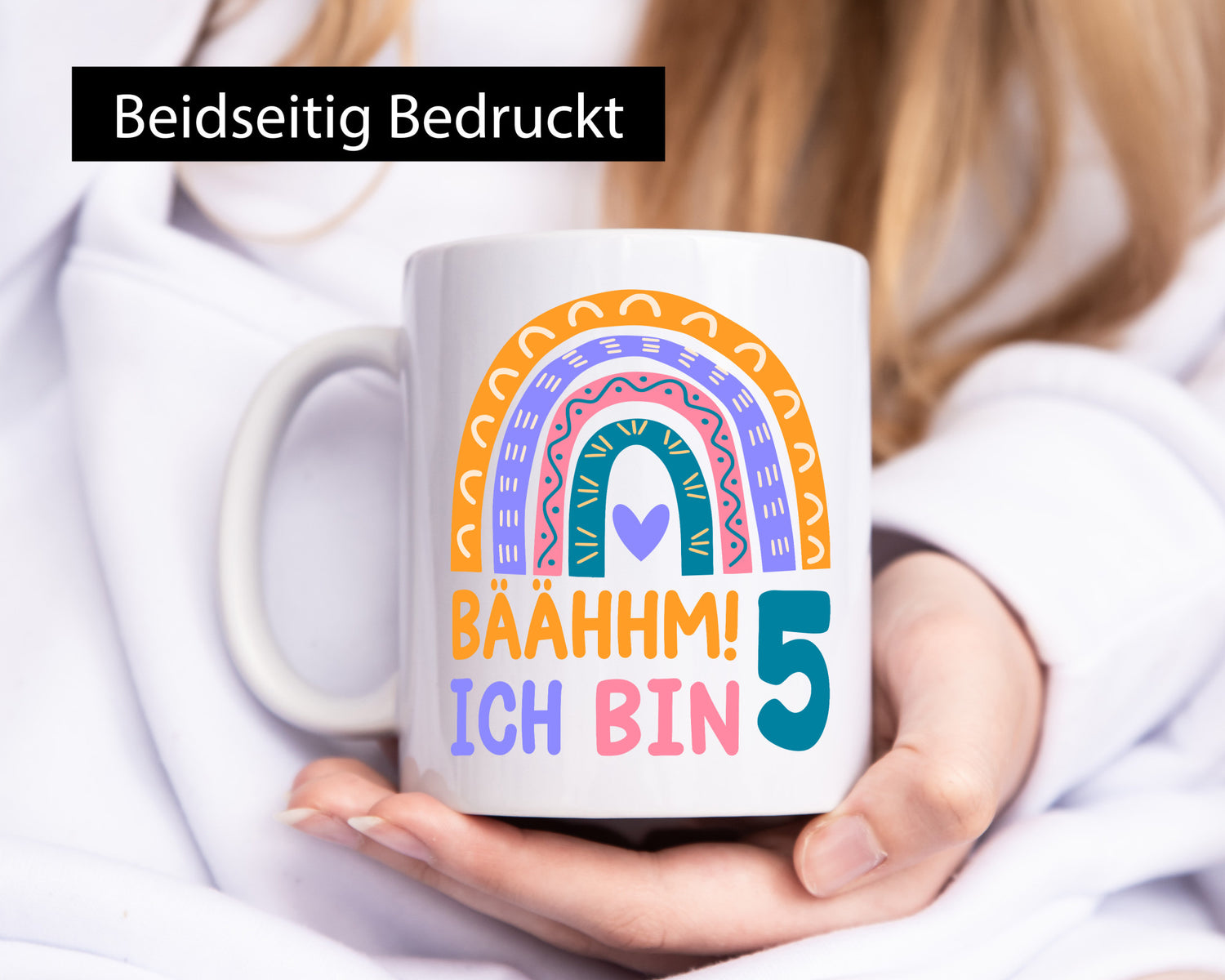5. Geburtstag | 5 Jahre Regenbogen Bääm Mädchen Geschenkidee Humor Tasse