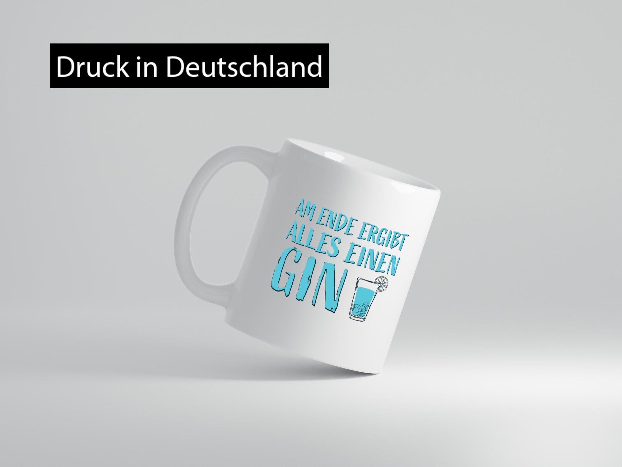 Am Ende ergibt alles einen Gin| Glas Geschenkidee Humor Tasse