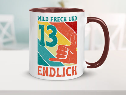 13. Geburtstag | 13 Jahre Wild und Frech Humor Geschenkidee Tasse