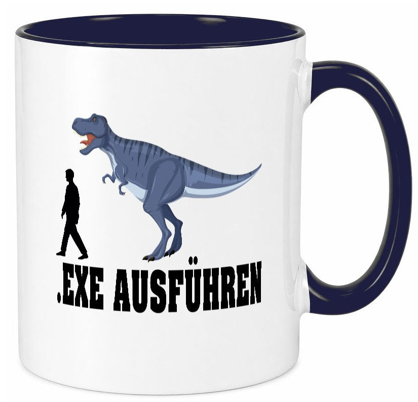 Exe Ausführen | Dinosaurier lustiger Spruch Geschenk Humor Geschenkidee Tasse