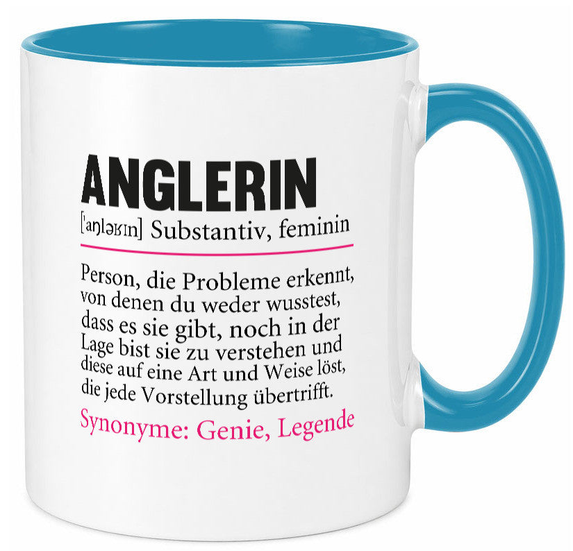 Anglerin | Spruch Angeln Fischerin Beruf Humor Arbeit Kollegen Büro
