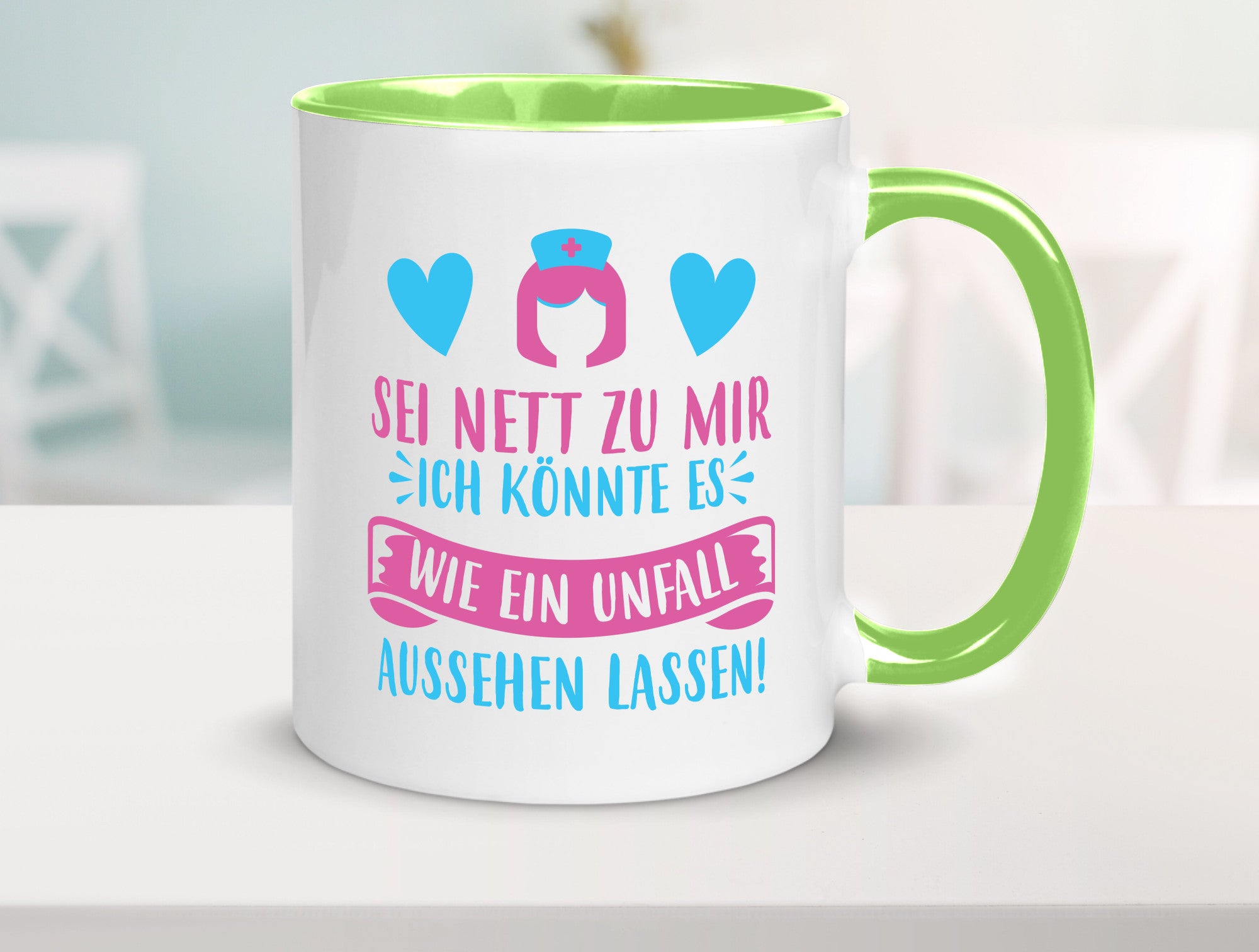 Sei nett, könnte wie ein Unfall aussehen | Kopf lustiger Spruch Geschenk Humor