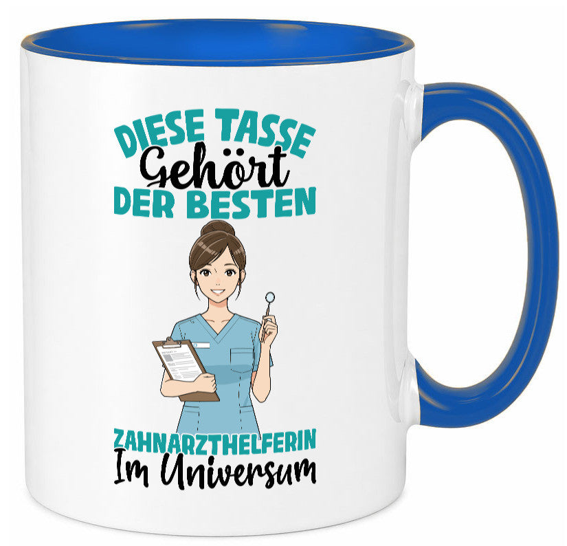 Im Universum: Zahnarzthelferin | Zahnmedizin Humor Geschenkidee Tasse