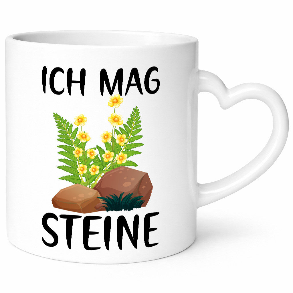 Ich mag Steine | Natur Blumen v2 Geschenkidee Humor Tasse