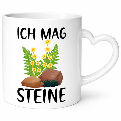 Ich mag Steine | Natur Blumen v2 Geschenkidee Humor Tasse