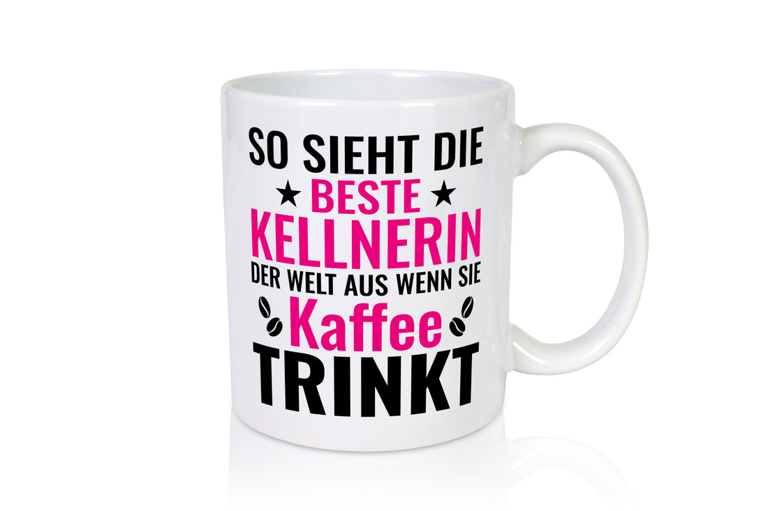 Kaffee trinkt: Kellnerin | Beruf kellnern Bedienung Humor Arbeit Kollegen Büro