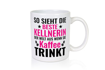 Kaffee trinkt: Kellnerin | Beruf kellnern Bedienung Humor Arbeit Kollegen Büro
