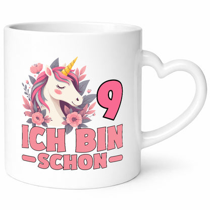 9. Geburtstag | 9 Jahre Einhorn bin schon Mädchen Geschenk Geschenkidee