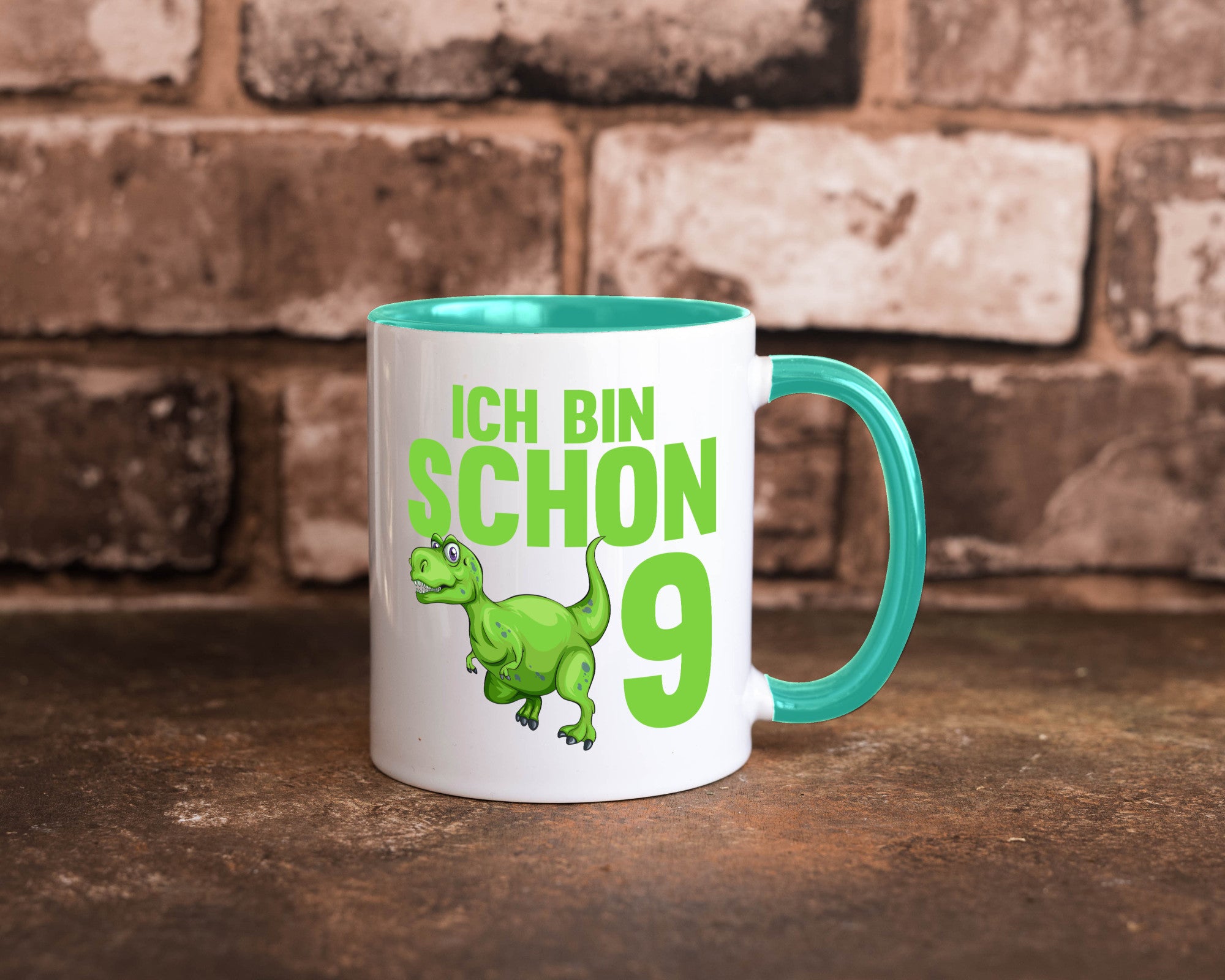 9. Geburtstag | 9 Jahre Dino Dinosaurier Geschenkidee Humor Tasse