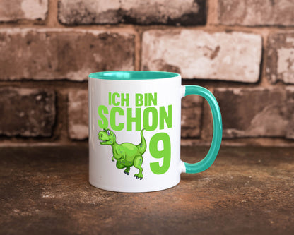 9. Geburtstag | 9 Jahre Dino Dinosaurier Geschenkidee Humor Tasse