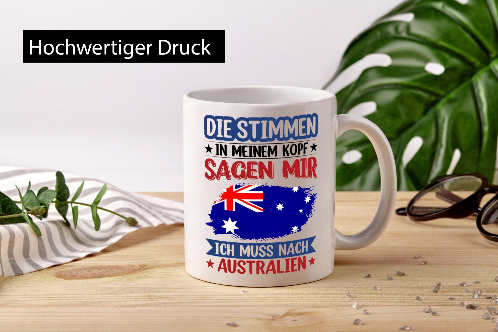 Australien | Urlaub Stimmen in meinem Kopf Traumland Geschenkidee Humor Tasse