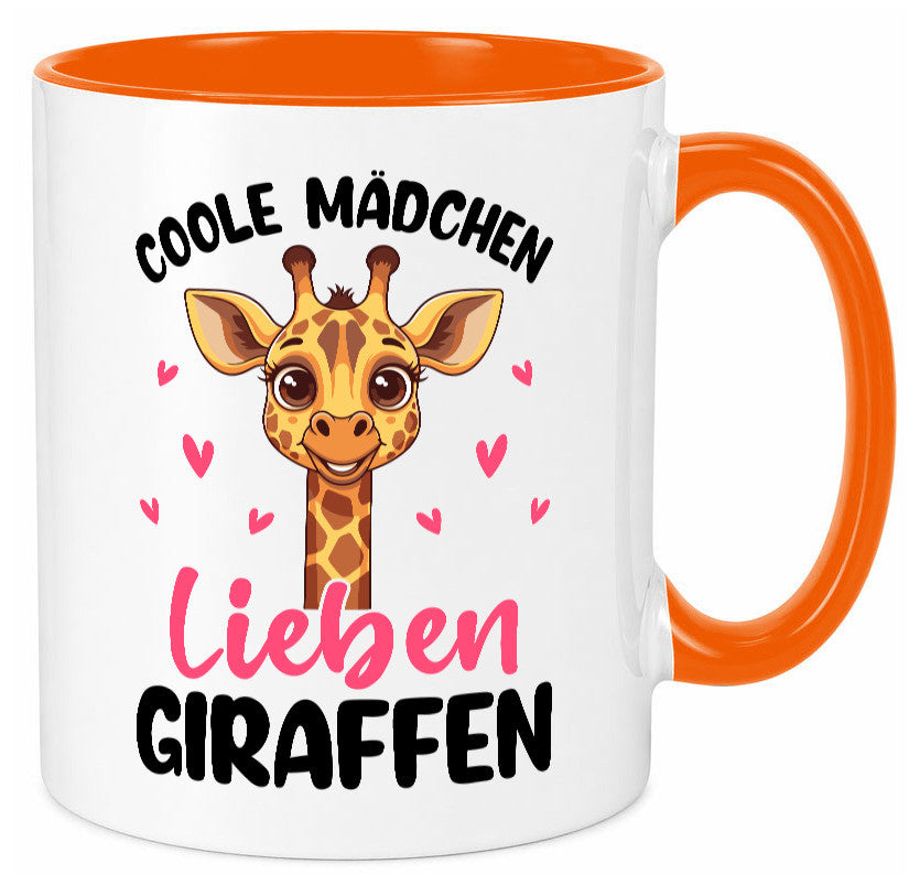 Coole Mädchen lieben Giraffen | Giraffe Geschenk Humor Geschenkidee lustiger Tasse