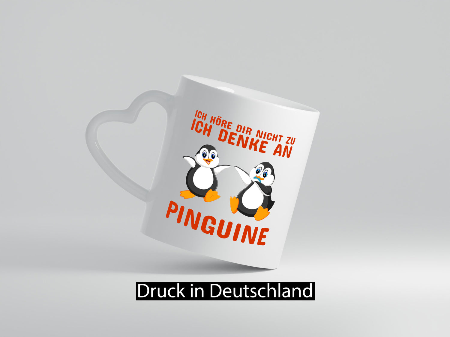 Ich denke an Pinguine | süßer Pinguin Motiv Tasse lustiger Spruch Geschenk