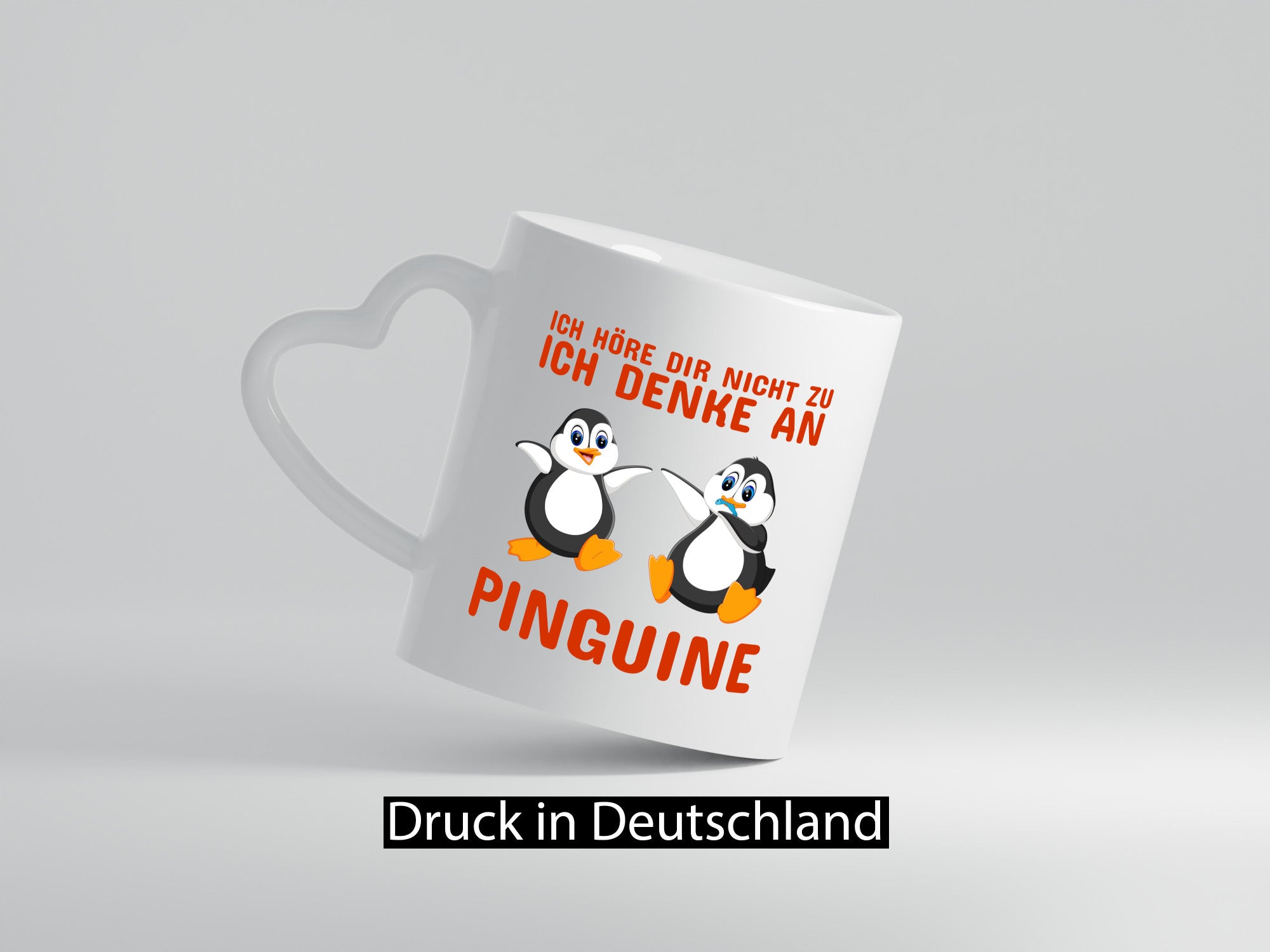Ich denke an Pinguine | süßer Pinguin Motiv Tasse lustiger Spruch Geschenk