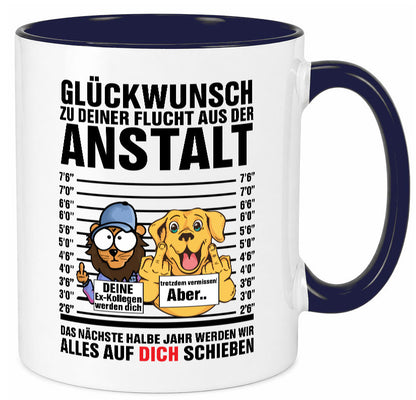 Glückwunsch zu deiner Flucht | Abschiedgeschenk v3 Geschenk Humor Geschenkidee