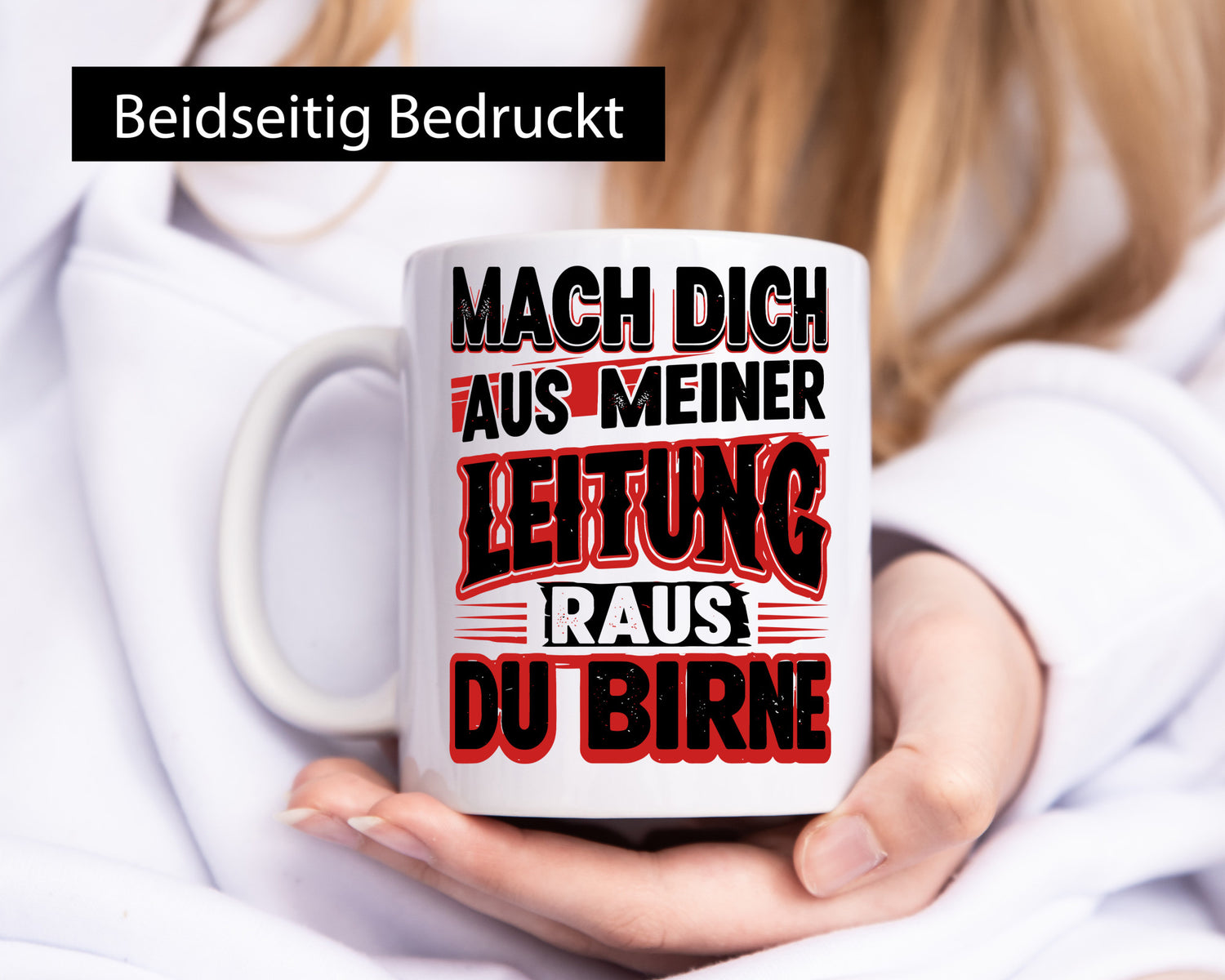 Mach dich auf meiner Leitung raus du Birne v2 lustiger Spruch Geschenk Humor