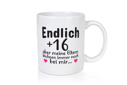 Endlich 16 | Geburtstag Tasse Spruch Mädchen Geschenkidee Humor