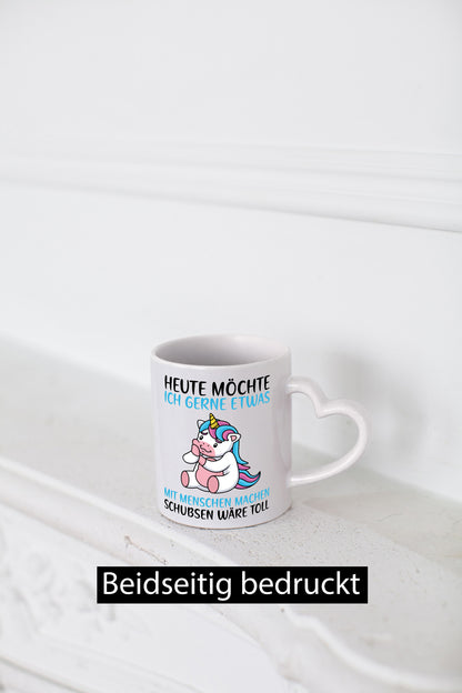 Want to do things with people | cute unicorn saying humor gift idea mug