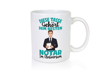 Im Universum: Notar | Jurist lustig Humor Geschenkidee Geschenk Tasse