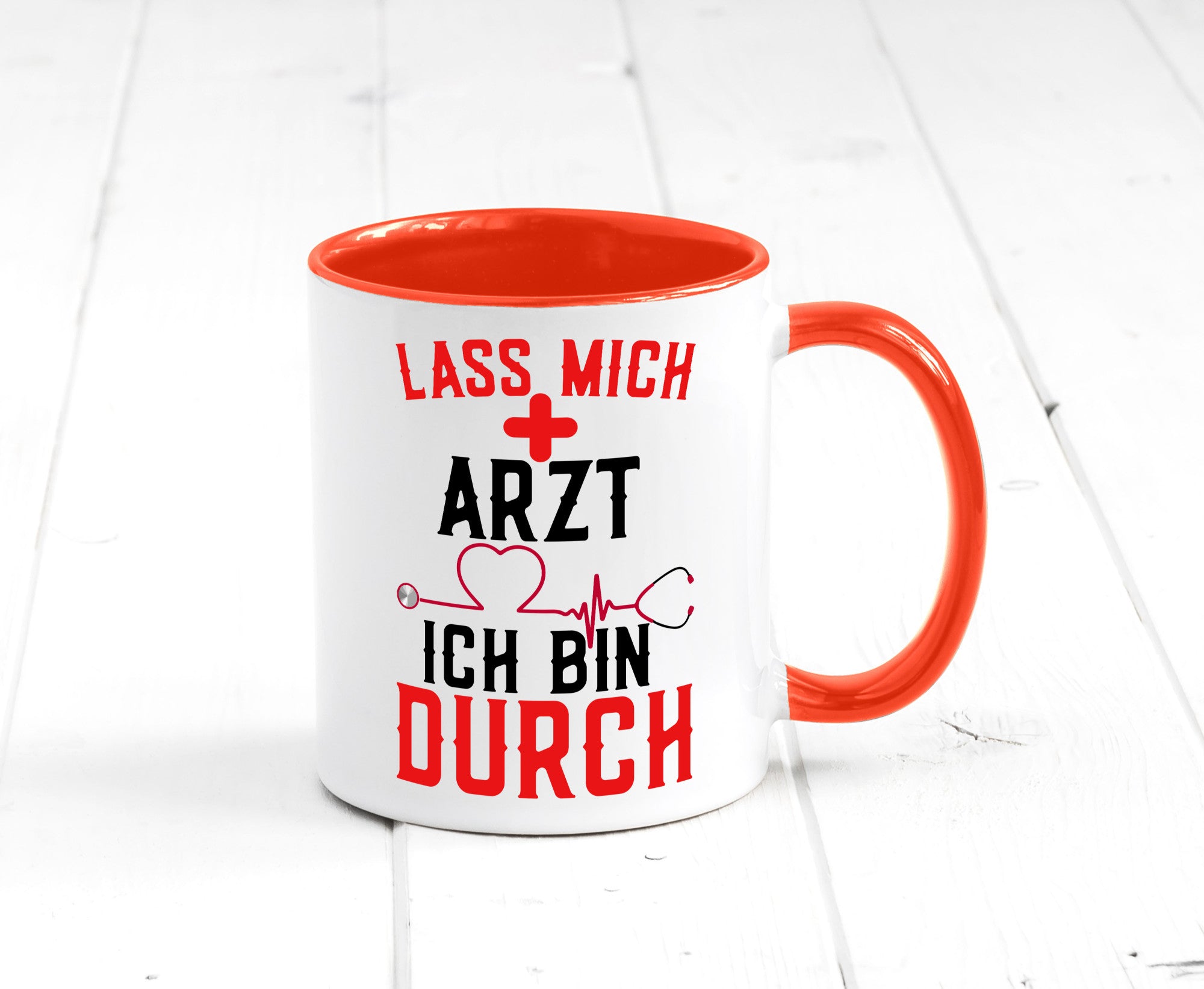 Arzt | Lass mich durch Herz Doktor Krankenhaus Puls Humor Geschenkidee Tasse