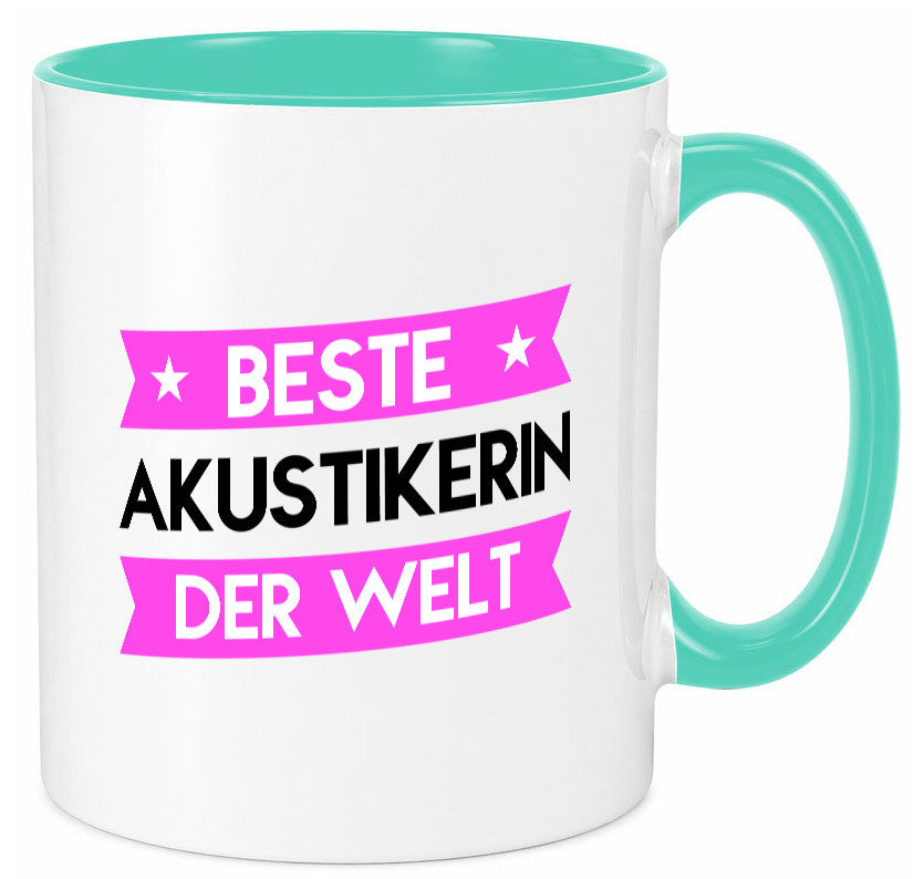 Best Akustikerin | Akustik Hörgeräteakustik Humor Geschenkidee Tasse