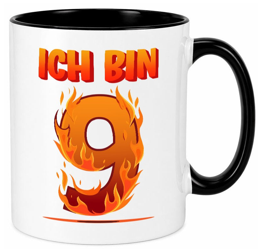 9. Geburtstag | 9 Jahre Drache lustiger Spruch Geschenk Geschenkidee Tasse