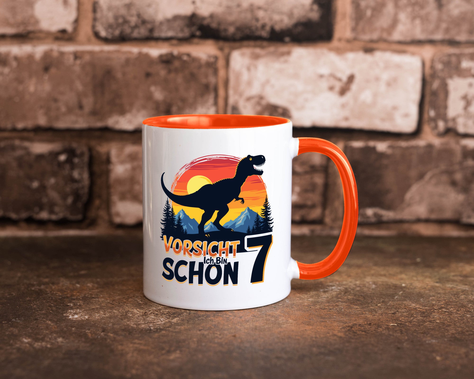 7. Geburtstag | 7 Jahre Dinosaurier v2 Geschenk Geschenkidee lustiger Spruch