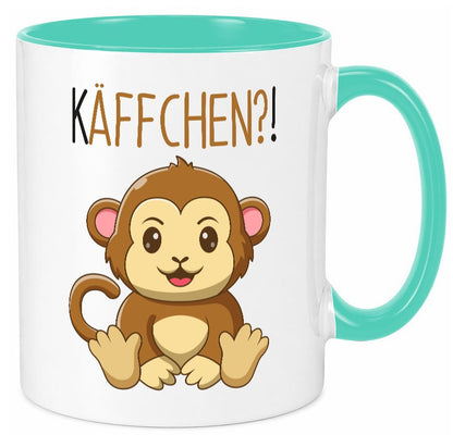 Käffchen? | süßer Affe Frauen Becher niedlich Humor Geschenkidee Tasse