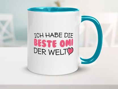 Beste Omi der Welt | Oma Tasse Geburtstag Muttertag lustig Familie Geschenkidee