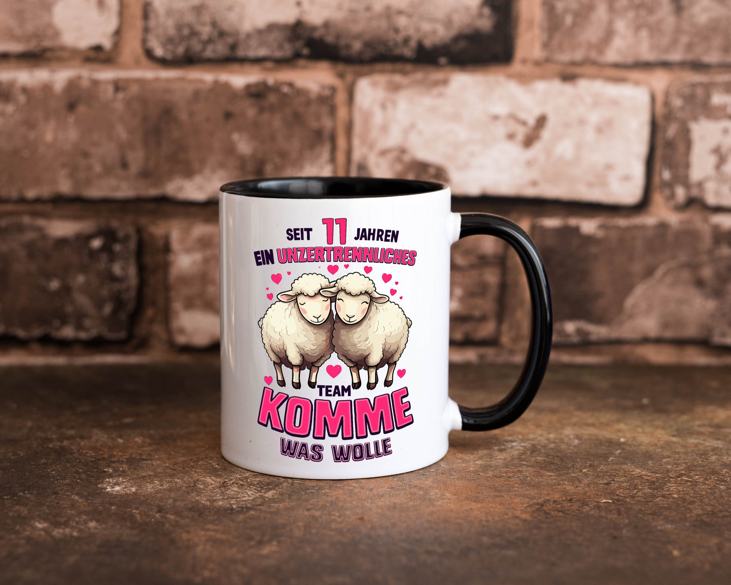 11 Jahre Verheiratet | ein Team Ehepaar v2 Humor Geschenkidee Tasse