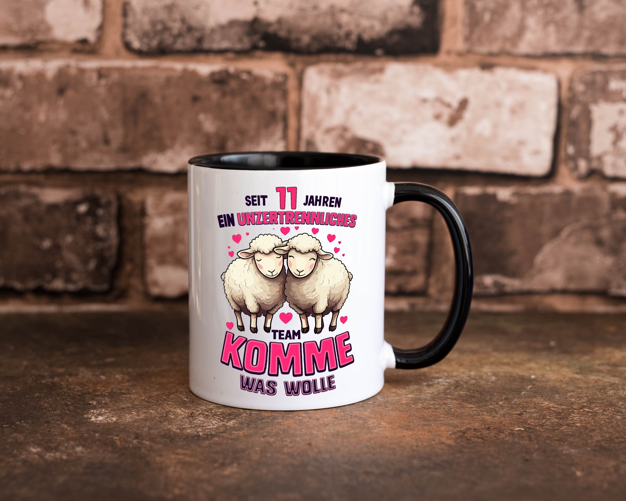 11 Jahre Verheiratet | ein Team Ehepaar v2 Humor Geschenkidee Tasse
