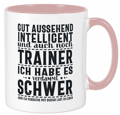 Gut aussehender Trainer |gestrichelte Linie | Punkte lustiger Spruch Geschenk
