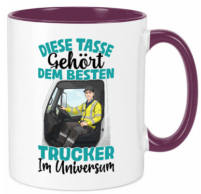 Im Universum: Trucker | LKW Fahrer Beruf Humor Arbeit Kollegen Büro Tasse
