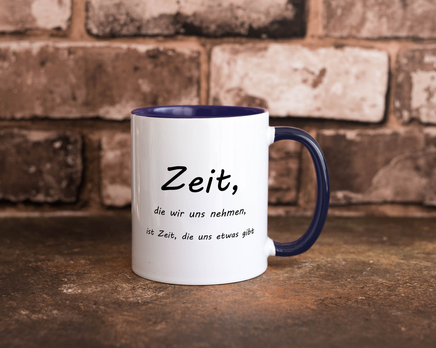Zeit die wir uns nehmen ist etwas gibt Humor Geschenkidee Tasse