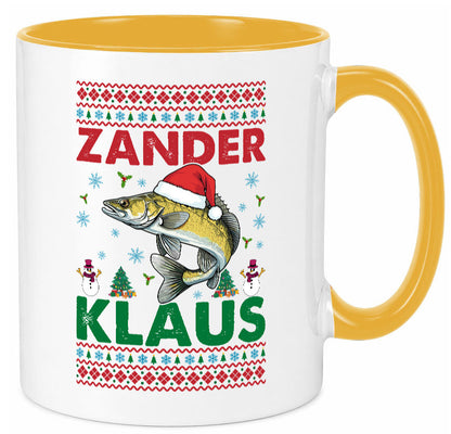Zander Klaus | Ugly Christmas Angler Angeln v2 Geschenk Humor Geschenkidee Tasse