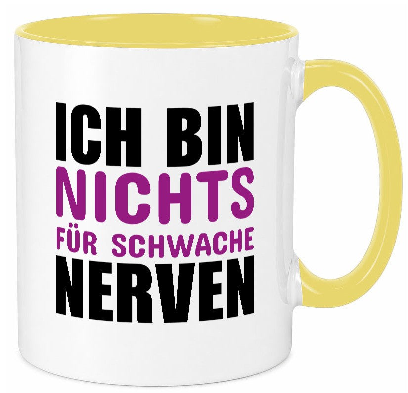 Schwache nerven lustiger Spruch Geschenk Humor Geschenkidee Tasse