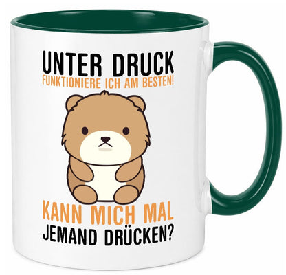 Kann mich jemand drücken | süßer Teddy Knuddeln Comic lustig Humor Geschenkidee Tasse
