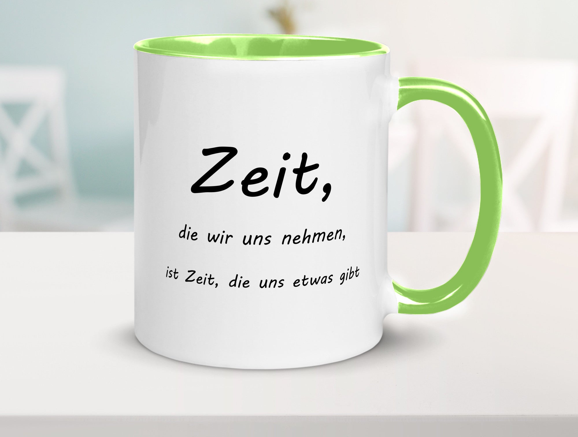 Zeit die wir uns nehmen ist etwas gibt Humor Geschenkidee Tasse
