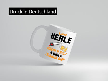 Holz machen und Bier trinken | Holzfäller Waldarbeiter lustiger Spruch Geschenk