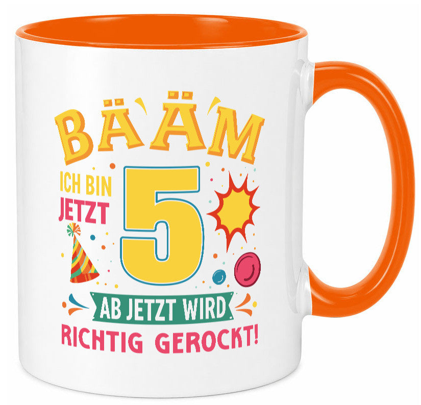 5. Geburtstag | 5 Jahre ab jetzt wird richtig gerockt Geschenk Geschenkidee Tasse