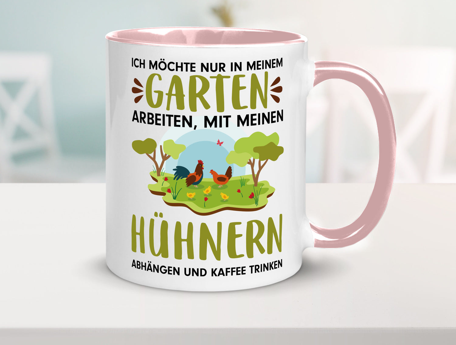 Garten Hühner | Gartenarbeit Tasse Bauernhof Spruch lustiger Geschenk Arbeit