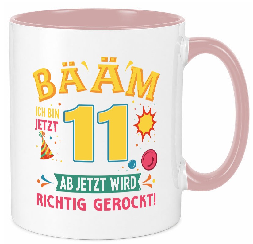 11. Geburtstag | 11 Jahre ab jetzt wird richtig gerockt lustig Geschenkidee Tasse