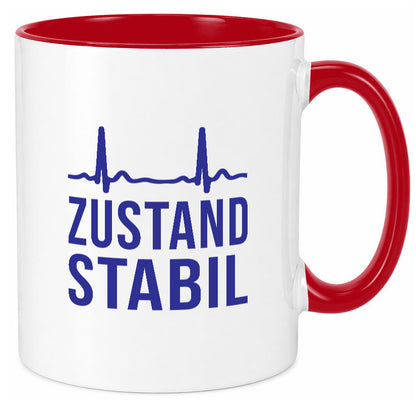 Zustand stabil | Herzschlag v2 Geschenk Humor Geschenkidee lustiger Spruch Tasse