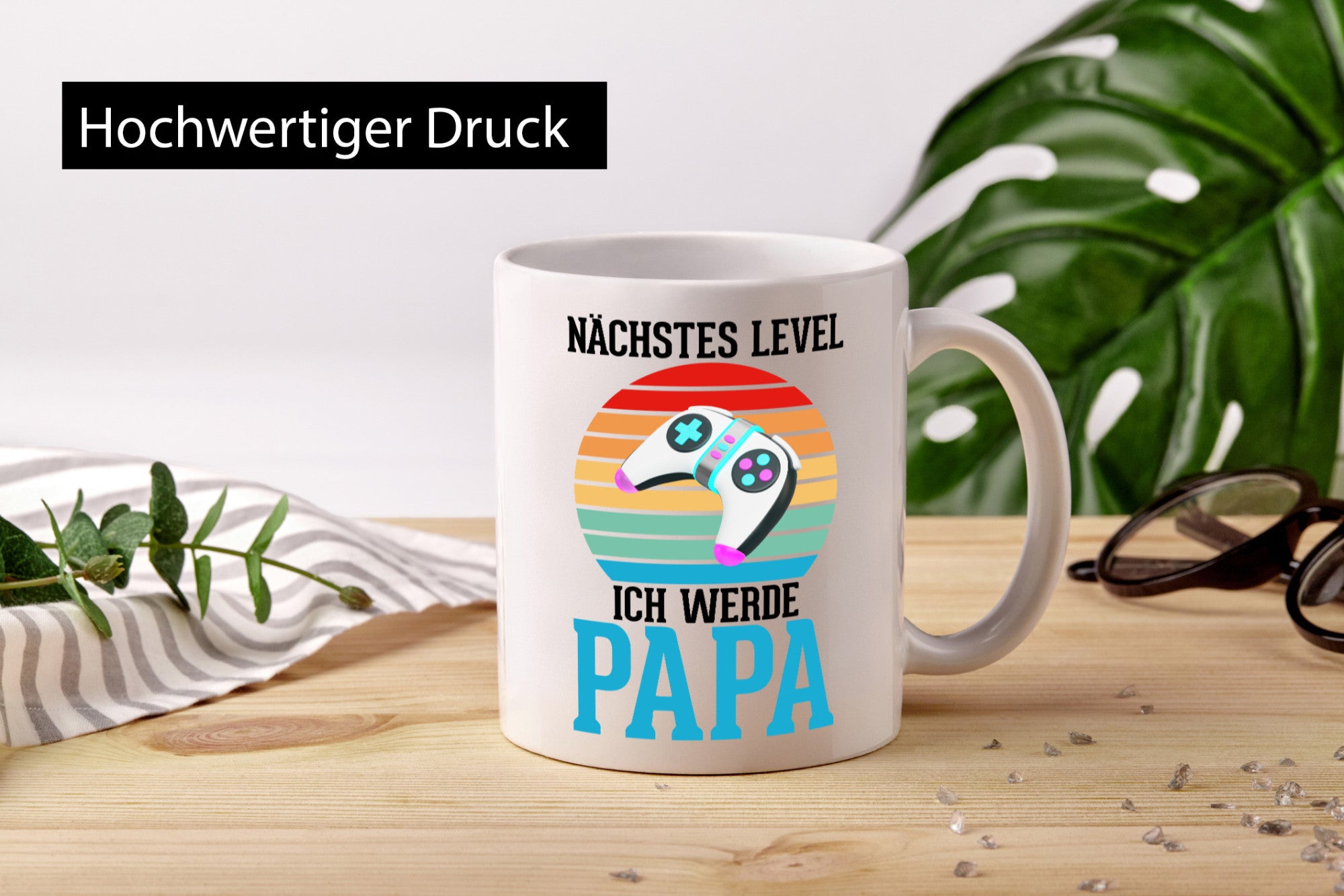 Nächstes Level ich werde Papa | Ankündigung Gamer Geschenkidee Humor Tasse