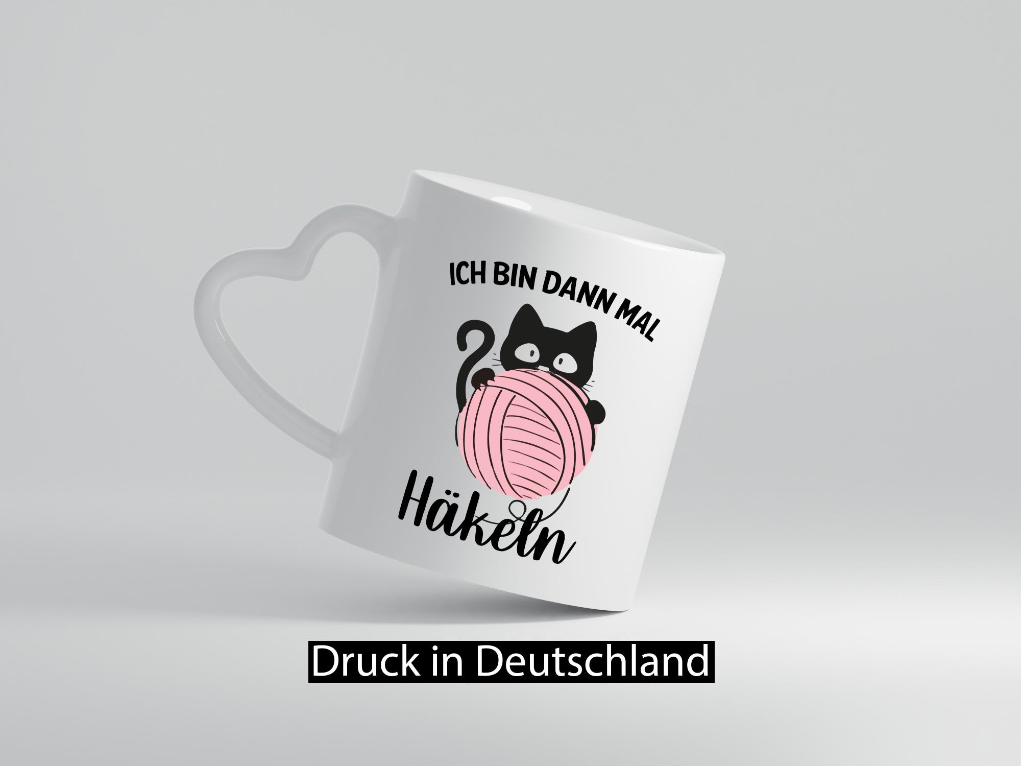 Bin dann mal häkeln | Katze Häkelgarn lustiger Spruch Geschenk Tierliebhaber